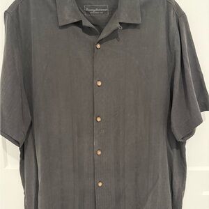 Tommy Bahama you say goodbye I say Merlot! Gray Casual Button Down Shirt